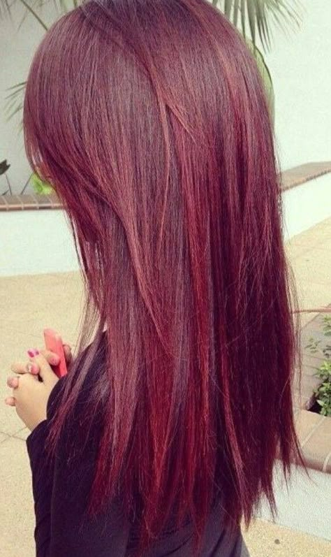 Best Hairstyles for Red Hair 2014: Soft Layers Deep Red Hair, Hair Chalk, Hair Color And Cut, Red Hair Color, Grunge Hair, Thick Hair, Gorgeous Hair, Pretty Hairstyles, Hair Hacks