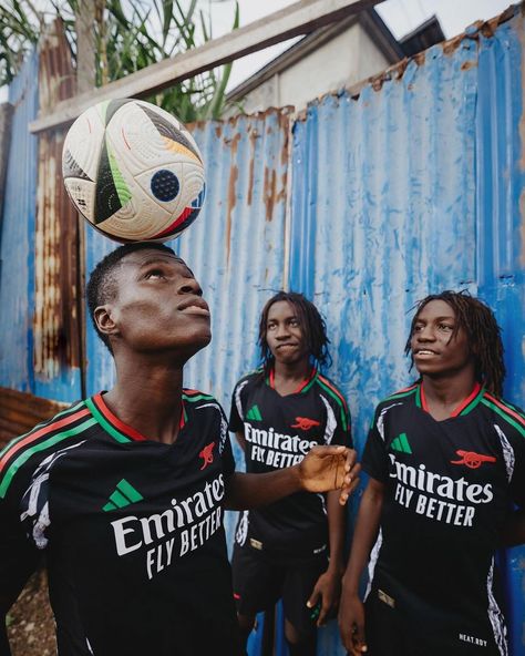 Arsenal FC reveals their fresh 2024/25 away kit, designed in collaboration with Sierra Leone’s own Foday Dumbuya’s @LabrumLondon and adidas — A winning combination of style and heritage! Leone Aesthetic, Arsenal Fc, Apartment Inspiration, Sierra Leone, Arsenal, Football, Adidas, On Instagram, Design