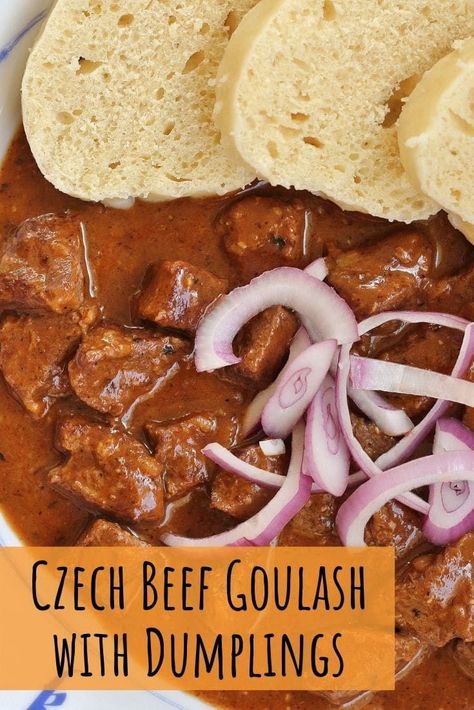 Czech Recipes Dinners, Czech Recipes Traditional, Czech Goulash Recipes, Czech Beef Goulash, Czech Soup Recipes, Czech Soup, Czechoslovakian Recipes, Czech Beef Goulash Recipes, Goulash Czech