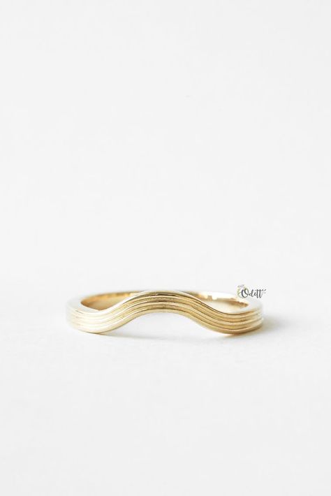 my #etsy shop: 14k Solid Gold Plain Stacking Ring | Simple Curved Wedding Band | Curved Contour Ring Women | Shaped Basic Ring Real Gold/Gift Your Women https://etsy.me/43A4dzC #wedding #women #yes #rosegold #artdeco #cathedral # Ridged Wedding Band, Matching Engagement And Wedding Rings, Curved Wedding Band With Oval Engagement Ring, Curved Wedding Band For Oval Ring, Wedding Band Curved, Basic Ring, Contour Ring, Curvy Wedding, Contour Band