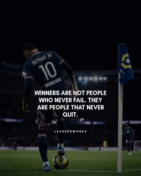 Quotes From Soccer Players, Neymar Motivational Quotes, Student Athlete Motivation, American Football Quotes Motivational, Neymar Motivation, Football Quotes Motivational, Goalkeeper Quotes, Neymar Quotes, Soccer Player Quotes