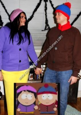 Homemade South Park Couple Costume:  Stan Marsh and Wendy Testaburger Wendy Testaburger Costume, Wendy South Park Costume, South Park Couples Costumes, Wendy Testaburger Cosplay, South Park Couple, South Park Halloween Costume, South Park Costume, Anime Couple Costume, South Park Halloween