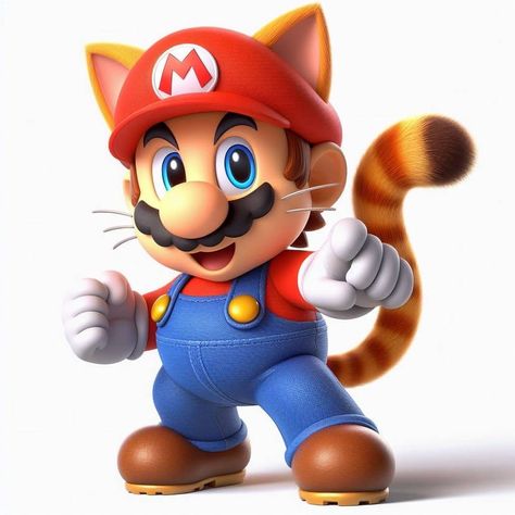 Cat Mario *Meow!* By Sweet Angel Wings Cat Mario, Super Mario, Angel Wings, Mario, Angel