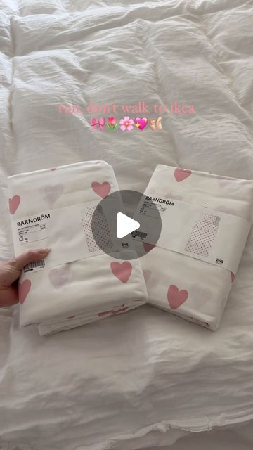 Madeline | UGC Creator | Content Creator on Instagram: "this is your sign to get the heart bed sheets @ikea 🥹🎀💖🩰 (also comes with red hearts)
#Ikea #heartbedsheet #cutebedding #barndröm #bedroominspo #cuteaesthetic #viralbedsheets #interior #ikea #runtoikea #viral #trend #girls" Heart Bed Sheets, Heart Bed, Cute Bedding, Ikea Bed, Viral Trend, Red Hearts, Bedroom Inspo, Content Creator, Red Heart