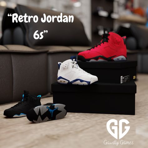 Retro Jordan 6s | Patreon Sims 4 Free Mods, Sims 4 Male Clothes, Sims 4 Piercings, Sims 4 Tsr, Sims Baby, Sims Packs, The Sims 4 Pc, Sims 4 Cc Shoes, Free Sims 4