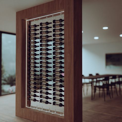 Glass wine cellar