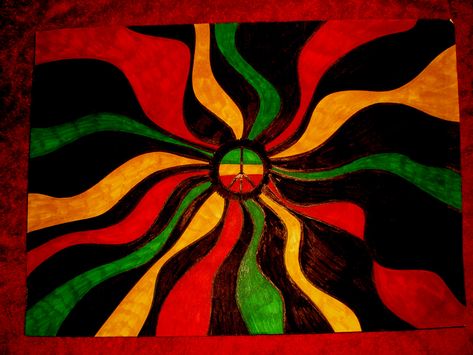 Peace Symbol Rasta Aesthetics, Rasta Drawing, Rasta Painting, Rastafari Art, Rasta Art, Hippy Art, Reggae Art, Art 2023, Hair Afro