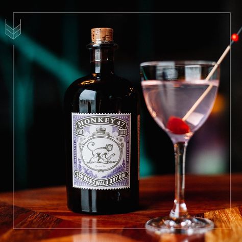 This unusual gin from the Black Forest in Germany uses 47 different botanicals in the distillation- Monkey 47's actual recipe is a closely guarded secret only know by two people! Whether with tonic, as a sling, martini, or gimlet, the unique and complex taste of Monkey 47 is an ideal basis for both classics and more eccentric cocktails. Order here >> https://www.houseofmalt.co.uk/product/monkey-47-dry-gin/ Monkey 47, The Black Forest, Gimlet, Dry Gin, Gin Cocktails, Two People, Black Forest, Martini, Red Wine