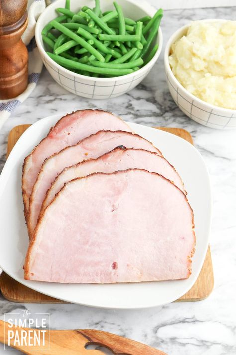 Air Fryer Ham is an easy way to get that classic glazed ham flavor in less time! Perfect for holiday dinners or a weeknight meal! Fully Cooked Ham In Air Fryer, Air Fryer Ham, Glazed Ham, Ham Glaze, Holiday Dinners, Holiday Dinner, Fryer Recipes, Air Fryer Recipes, Weeknight Meals