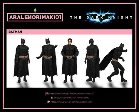 Ts4 Superhero Cc, Sims 4 Nightwing, Sims 4 Batman, Sims 4 Cc Batman, Ts4 Cc Spiderman Suit, Sims 4 Superhero Mod, Nightwing Costumes, Batman Suit, Batman Costume