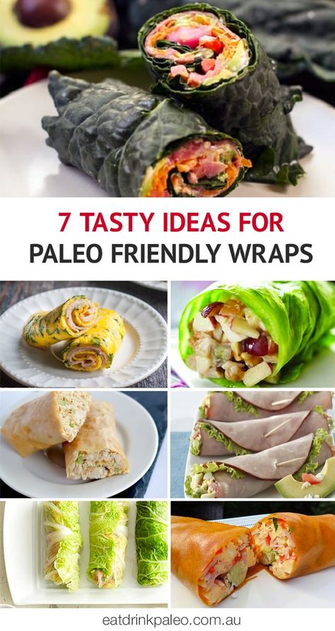 7 Tasty Ideas For Paleo Wraps - Eat Drink Paleo Paleo Wraps, Coconut Wraps, Lettuce Wraps Healthy, Carb Alternatives, Paleo Lunch, Paleo Snacks, Paleo Breakfast, Paleo Dinner, Healthy Families