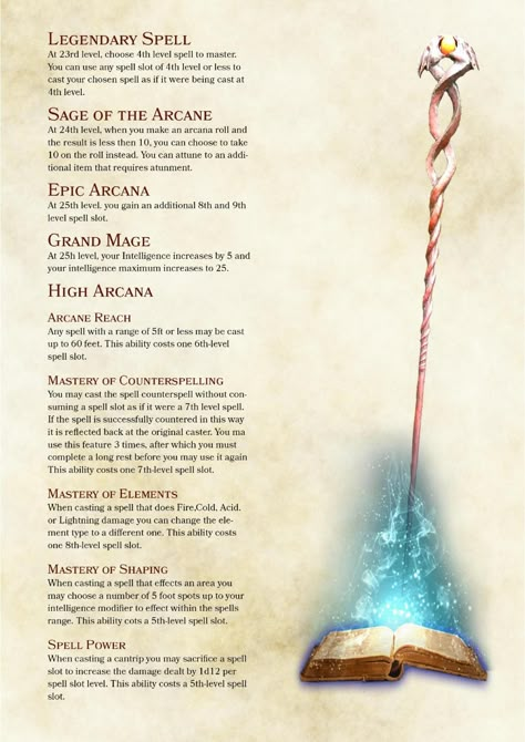 DnD 5e Homebrew — Archmage Prestige Class by PoundTown00 Homebrew Magic Items 5e, Magic Items 5e, Homebrew Magic Items, Dnd Wizard, Dungeons And Dragons Races, Dnd Stats, D D Classes, Dungeon Master's Guide, Dnd Classes