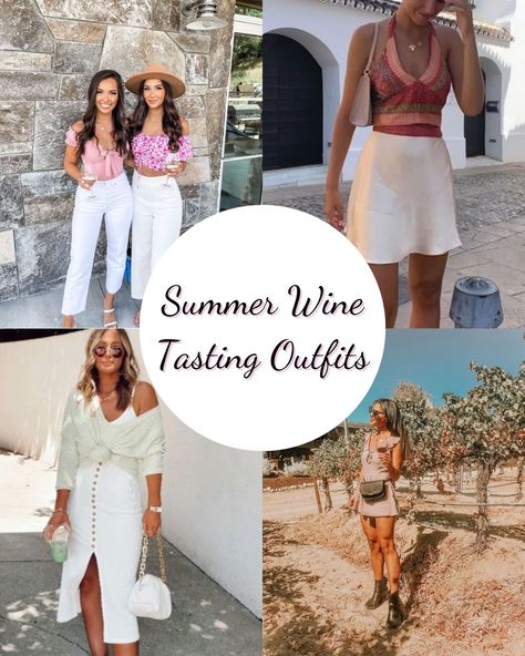 Winery Outfit Summer Dresses, Winery Tour Outfit, Wine Tasting Outfit Summer, Winery Outfit Ideas, Wine Festival Outfit, Summer Wineries Outfit, Wine Tour Outfit, Winery Outfit Summer, Vineyard Outfit