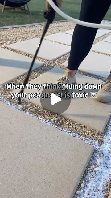 petrascapes on Instagram: "Keeping your pea gravel looking neat and tidy between pavers can be a hassle.

Introducing Rock Glue Max - the eco-friendly, kid & pet safe solution to lock down your gravel for a flawlessly finished look that lasts up to 12 months!

Rock Glue Max is also water permeable, so rain will soak through naturally.  Plus, it’s easy to apply - just spray and you’re done!

Ready to take your patio from drab to fab?  Head to the link in bio to learn more and get your Rock Glue Max today!

#RockGlueMax #LandscapeHacks #PeaGravel #Pavers #SafeForEveryone #WaterPermeable" Rock Glue, Mulch Glue, Pea Gravel Patio, Gravel Landscaping, Landscape Rock, Gravel Patio, Lawn Service, Pea Gravel, Oh My God