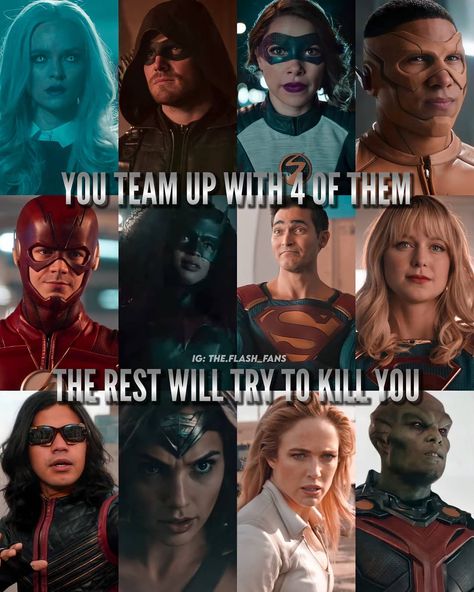 ⚡10.4𝐤⚡𝐓𝐡𝐞 𝐅𝐥𝐚𝐬𝐡 𝐅𝐚𝐧𝐬⚡ on Instagram: “Who is in your team? 🔥 My team would be: Wonder Woman, Flash, Supergirl and Killer Frost or Vibe. - - 📌 Like 💭 Comment 📢 Share - -…” Vibe The Flash, Supergirl Quotes, The Flash Wallpaper, Flash And Arrow, The Flash Poster, Flash Supergirl, Legends Of Tommorow, Team Flash, Flash Funny