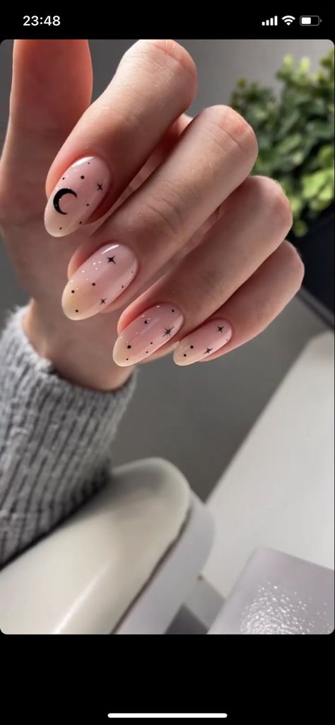 Pink Moon Nails, Crescent Moon Nails, Dot Nail Art Designs, Half Moon Nails, Dot Nail Art, Moon Nails, Dots Nails, Nail Styles, Pink Moon