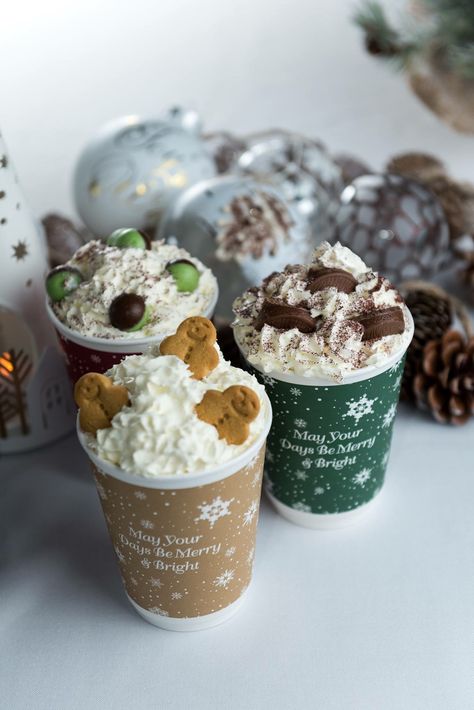 Tempted by this trio? We have Aero Hot Chocolate, Chocolate Orange - Hot Chocolate and finally a Gingerbread Latte! #Frosts #Seasonaldrinks #Luxury #Food #Restaurants Gingerbread Hot Chocolate, Hot Chocolate Recipe Homemade, Coffee Trailer, Chocolate Recipes Homemade, Gingerbread Latte, Seasonal Drinks, Luxury Food, Pretty Dessert, Hot Coco