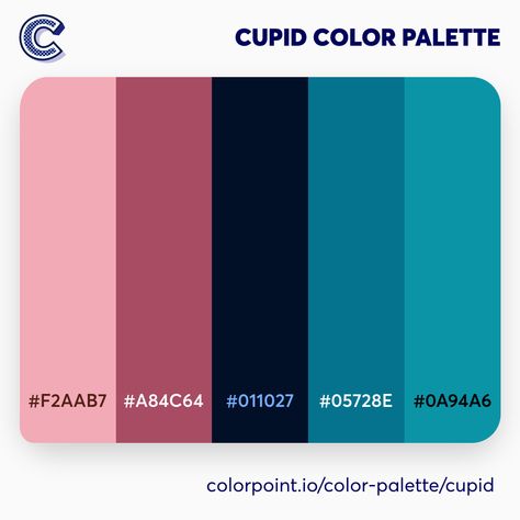 Cupid Color Palette, Beautiful Color Palettes, Cyan Color, Dance Battle, Cyan Colour, Colors Combinations, Dark Cyan, Gold Color Palettes, Coloring Ideas