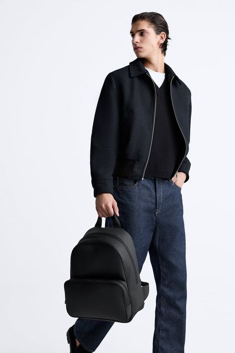 Men´s Bags | ZARA United States Modern Everyday Zara Bag, Zara Bags For Daily Use, Black Zara Bag For Everyday Use, Zara Black Bag For Everyday Use, Men Bag Photoshoot, White Bag Outfit, Black And White Bags, Mens Bags Fashion, Zara Bags