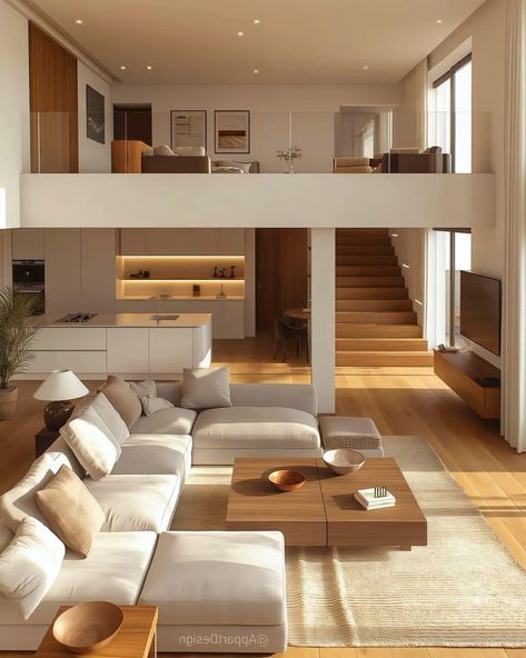 Loft House Design, Loft House, Dream House Rooms, Home Design Living Room, Dream House Interior, House Architecture Design, Home Room Design, Dream House Decor, Apartment Interior