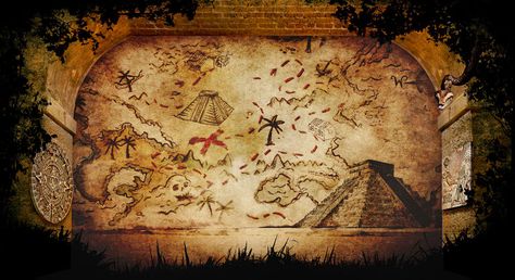 Grail Diary, Spooky Disney, Gold Theme, Event Banner, Indiana Jones, Treasure Hunt, Indiana, Vintage World Maps, Deviantart