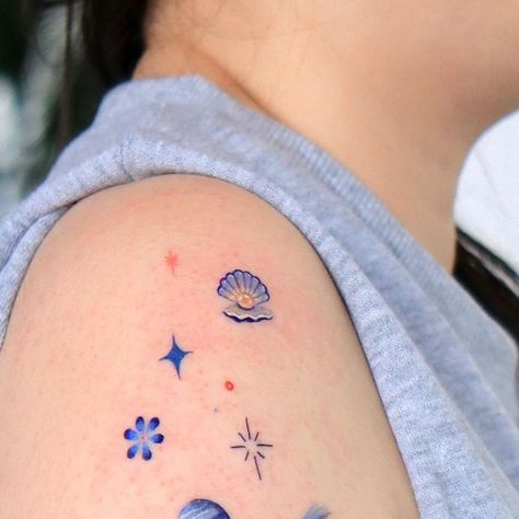 Jupiter Tattoo, Calcifer Tattoo, Colour Tattoos, Seashell Tattoos, Los Angeles Tattoo, La Tattoo, Universe Tattoo, Ghibli Tattoo, Skin Drawing