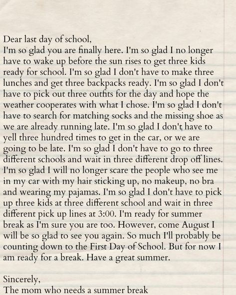 Dear Last Day of School Diary About School, Letter To Best Friend On Last Day Of School, Quotes For Last Day Of School, The First Day Of School, Last Day School Quotes, Last Day Of School Life, Last Day Of School Drawing, Last Day Of School Pics, Last Day Of School Memories