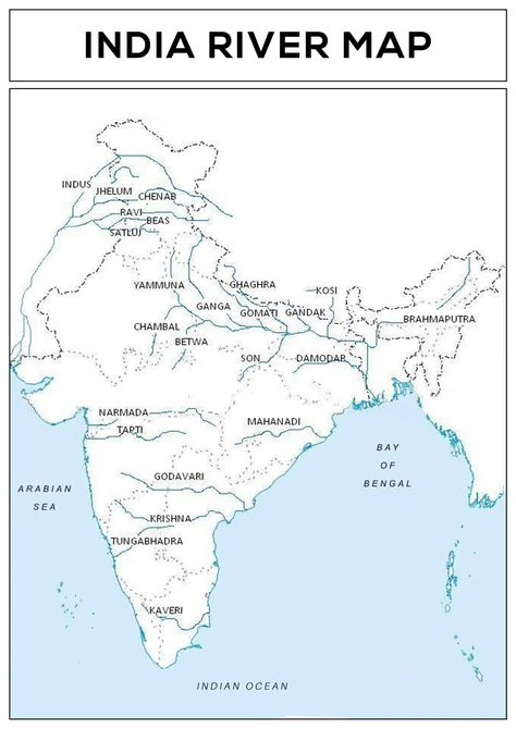 India River Map, Indian River Map, River Map, Hindu Symbols, Indian Culture And Tradition, Kanyakumari, Scrapbook Cover, Physical Map, Geography Map