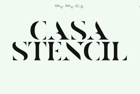 Casa Stencil Typeface Stencil Typeface, March Moodboard, Typography Stencil, Cool Stencils, Serif Logo, Stencil Font, Classic Vibe, Popular Fonts, Font Graphic