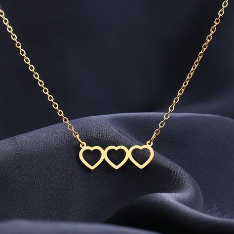 Hypoallergenic and tarnish free hearts necklaces @Ksh 600 Available in gold and silver Gifts For Best Friends, Connected Hearts, Pendant Choker, Business Casual Dresses, Heart Wallpaper, Business Dresses, Charm Gift, Steel Jewelry, Stainless Steel Jewelry