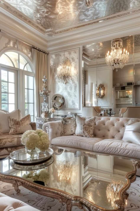 40 Elegant Aesthetic Living Room Ideas to Elevate Your Home Royal Aesthetic Living Room, Luxurious Sitting Room, French Style Homes Interior Luxury, French Luxury Aesthetic, Fancy Living Rooms Luxury, White Victorian Living Room, Living Room Aesthetic Vintage, Opulence Aesthetic, Elegant Vintage Aesthetic