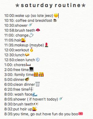 Weekend Schedule, Weekend Routine For Kids, School Morning Routine 6:30-7:45, School Morning Routine 6:30-8:00, 7:30 Morning Routine Weekend, After School Routine 4:00, School Morning Routine Wake Up At 6:30, School Night Routine, Teen Workout Plan