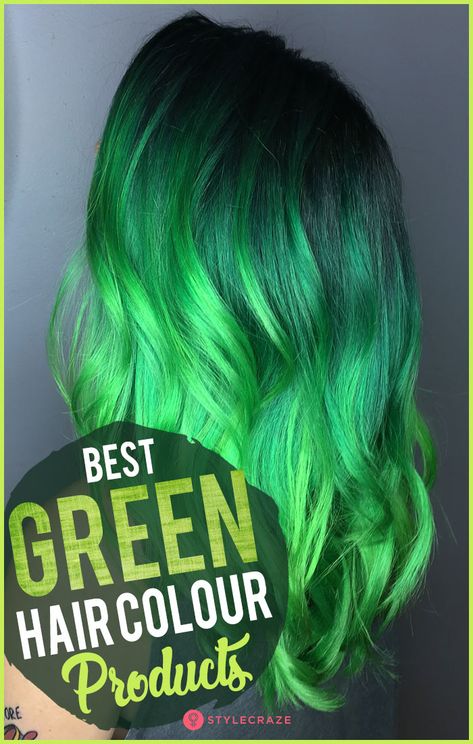 Best Green Hair Colour Products – Our Top 10 Picks Two Tone Hair Color Ideas, Two Tone Hair Color, Hair Color Styles, Neon Green Hair, Underneath Hair Color, Green Hair Dye, Two Tone Hair, Underneath Hair, Hair Color Underneath