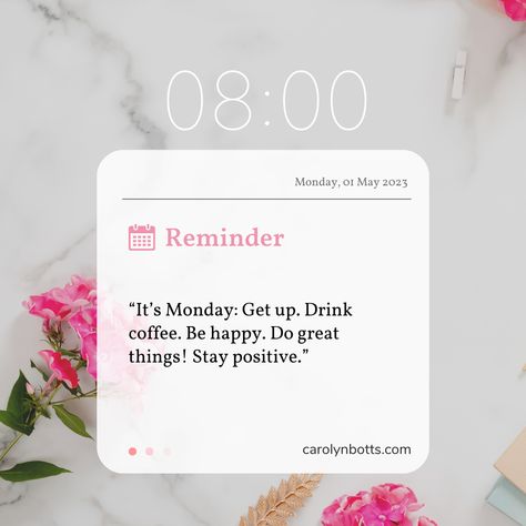 Reminder You Are Doing Great, Monday Reminder, Marketing Digital Social Media, Drink Coffee, Reminder Quotes, Stay Positive, Staying Positive, My Obsession, Monday Motivation