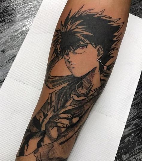 2 Me gusta, 0 comentarios - AnimeTattoo 🇺🇸🇧🇷🇻🇪🇵🇪🇯🇵🏯 (@animetatto) en Instagram: "Whooo good tattoo 🐲 Who is the artist?? Follow me and Tag your. Otaku Friends to the best Anime…" Hiei Tattoo, Anime Sleeve, Good Tattoo, Dragon Face, The Best Anime, Anime Tattoo, Best Anime, Anime Tattoos, The Artist