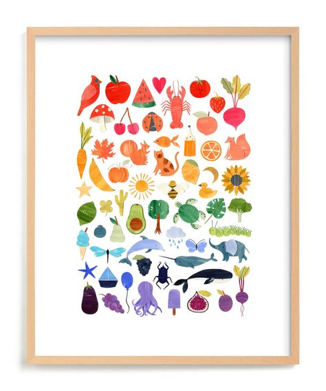 "paper rainbow" - Limited Edition Art Print by Sarah Knight in beautiful frame options and a variety of sizes. Kids Room Artwork, Toddler Wall Art, Sarah Knight, Paper Rainbow, Kids Bedroom Art, Kids Canvas Art, Baby Room Colors, Cute Nursery, Fruit Wall Art