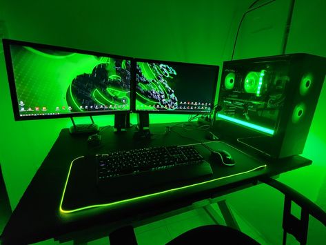 Razer Computadora Juegos Setup Venezuela Gaming Gaming Desk Setup Ideas, Aesthetic Gaming Room, Gaming Room Setup Ideas, Room Setup Ideas, Desk Setup Ideas, Aesthetic Gaming, Pc Gaming Desk, Razer Gaming, Best Gaming Setup