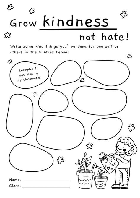 Simple Doodle Kindness Activities Worksheet Positive Actions Activities, Self Kindness Activities, Support System Activities, Grade 1 Fun Worksheets, School Based Therapy Activities, Sel Worksheets For Kindergarten, Respecting Differences Activities, Kids Fun Worksheets, Kindergarten Social Emotional Lessons