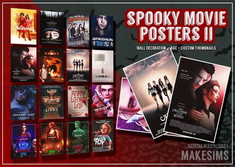 Simblreen 2021 Treats | Mal Tattoos Sims 4, First Kill, Halloween Sweaters, Stranger Things Season 4, Sims 4 Bedroom, Spooky Movies, Sims 4 Cc Folder, Sims 4 Gameplay, Horror Posters