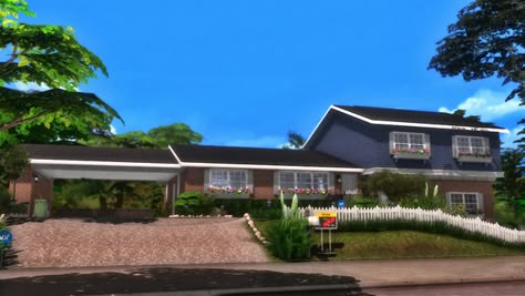 Sims 4 Pizza Hut, Sims 4 Realistic Family Home, Sims 4 House Tray Files, Realistic Sims 4 House, Sims 4 House Builds, Sims4 Accessories, Sims 4 Family House, Ts4 Builds, Sims Download