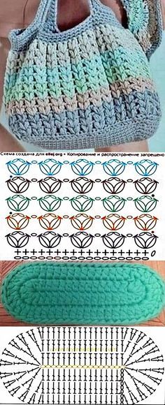 100 Crochet Stitches, Diy Crochet Bag, Crochet Stitches Guide, Free Crochet Bag, Crochet Bag Pattern Free, Crochet Market Bag, Crochet Handbags Patterns, Crochet Purse Patterns, Crochet Tapestry