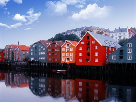 pictures of homes in norway | colorful norway houses wallpaper, the stench of conservative hubris ... Houses Wallpaper, Norway Wedding, Winter Train, Norway House, Train Wallpaper, Norway Language, Blue Wall Colors, Trondheim Norway, Beautiful Norway