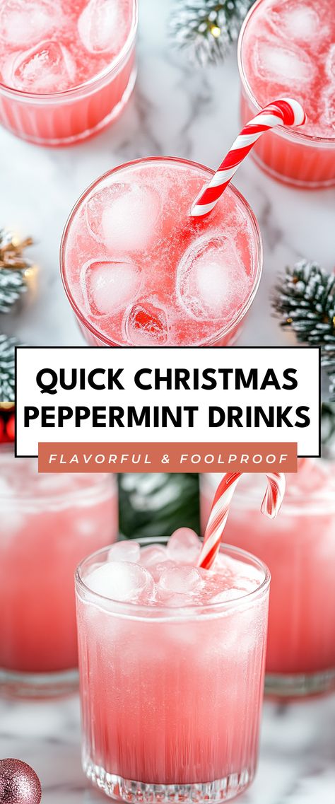 Image for Quick Christmas Peppermint Drinks Alcohol Free Holiday Drinks, Kid Friendly Holiday Drinks, Cocktails With Peppermint Schnapps, Peppermint Drinks Nonalcoholic, Peppermint Liquor Drinks, Peppermint Christmas Drinks, Christmas Drink Recipes Nonalcoholic, Peppermint Drinks Alcohol, Festive Christmas Desserts