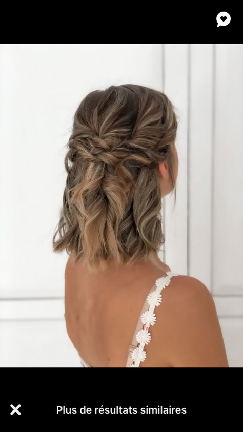 Wedding Hair Short Hair, Braid Crown Short Hair, Wedding Hair Short, Summer Updos, Elegant Short Hair, Short Bridal Hair, Boho Bridal Hair, Classic Wedding Hair, Bridal Hair Inspiration