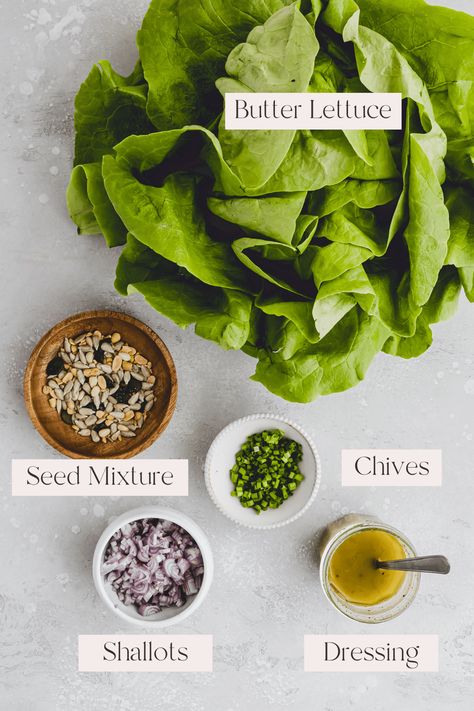 Butter Crunch Lettuce Recipes, Butterleaf Lettuce Recipes, Bib Lettuce Recipes, Boston Lettuce Salad, Bib Lettuce Salad, Butter Lettuce Recipes, Red Lettuce Salad, French Salad Recipes, Butter Lettuce Salad