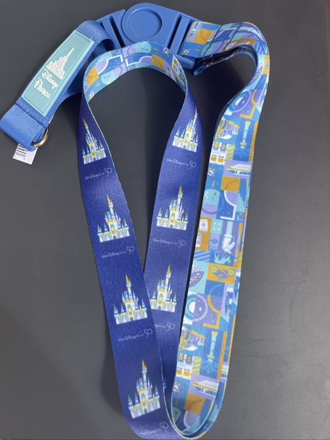 Walt Disney World 50th Anniversary Pin Trading Lanyard & Pouch - Disney Pins Blog Lanyard Pouch, Disney Lanyard, Walt Disney World 50th Anniversary, Disney World 50th Anniversary, 50% Logo, Disney Things, Pin Trading, Disney Trading Pins, Disney Addict