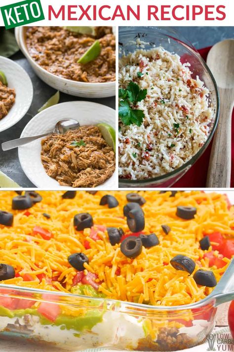 Whether you want a low-carb taco or you are trying to find some side dishes, these keto Mexican recipes hit the spot! Mexican Sides, Keto Mexican Recipes, Low Carb Mexican Food, Taco Side Dishes, Mexican Side, Mexican Side Dishes, Bariatric Friendly Recipes, Low Carb Mexican, Keto Side