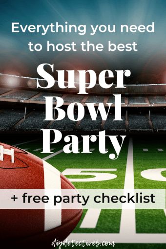 Everything You Need to Host the Best Super Bowl Party Super Bowl Bingo, Super Bowl Party Ideas, Souper Bowl, Bowl Ideas, Super Bowl Commercials, Party Checklist, Football Party Food, Super Bowl Party, Hosting Guests