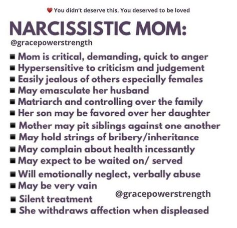 Narcissistic Mom, Daughters Of Narcissistic Mothers, Narcissistic Family, Narcissism Quotes, Narcissism Relationships, Mental Health Facts, Narcissistic People, Narcissistic Mother, Narcissistic Parent