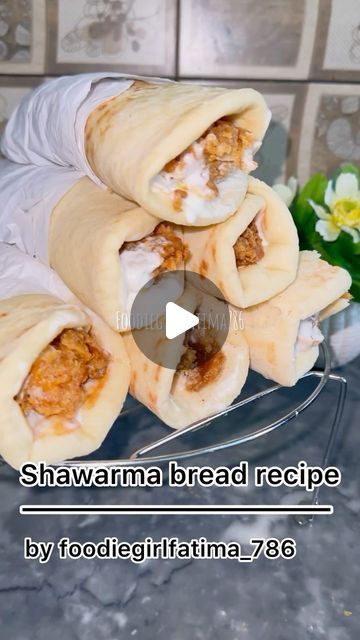 How To Make Shawarma Bread, Shawarma Bread Recipe, How To Make Shawarma, Shawarma Bread, Pita Bread Recipe, Pita Bread, Milk Powder, Cooking Videos, Bread Dough